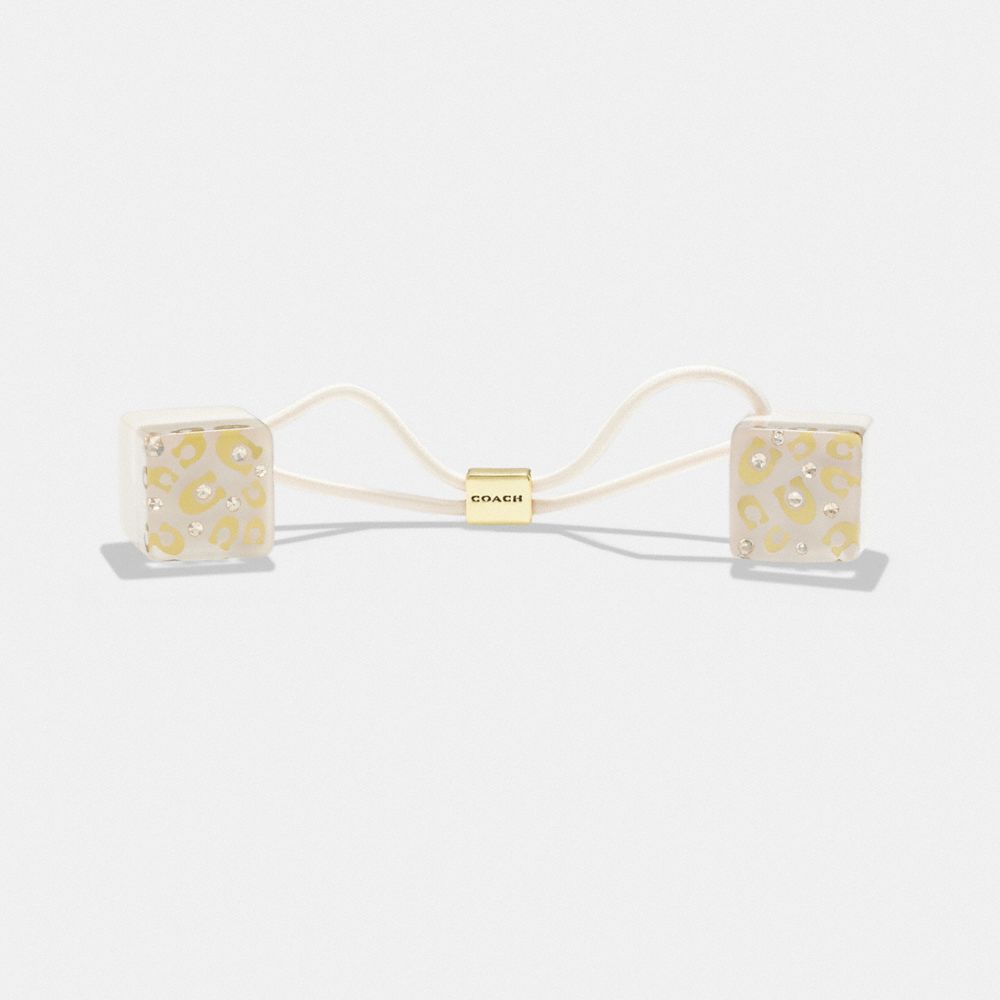 Női COACH® Signature Resin Dice Ties Hair Arany | HUWNX569