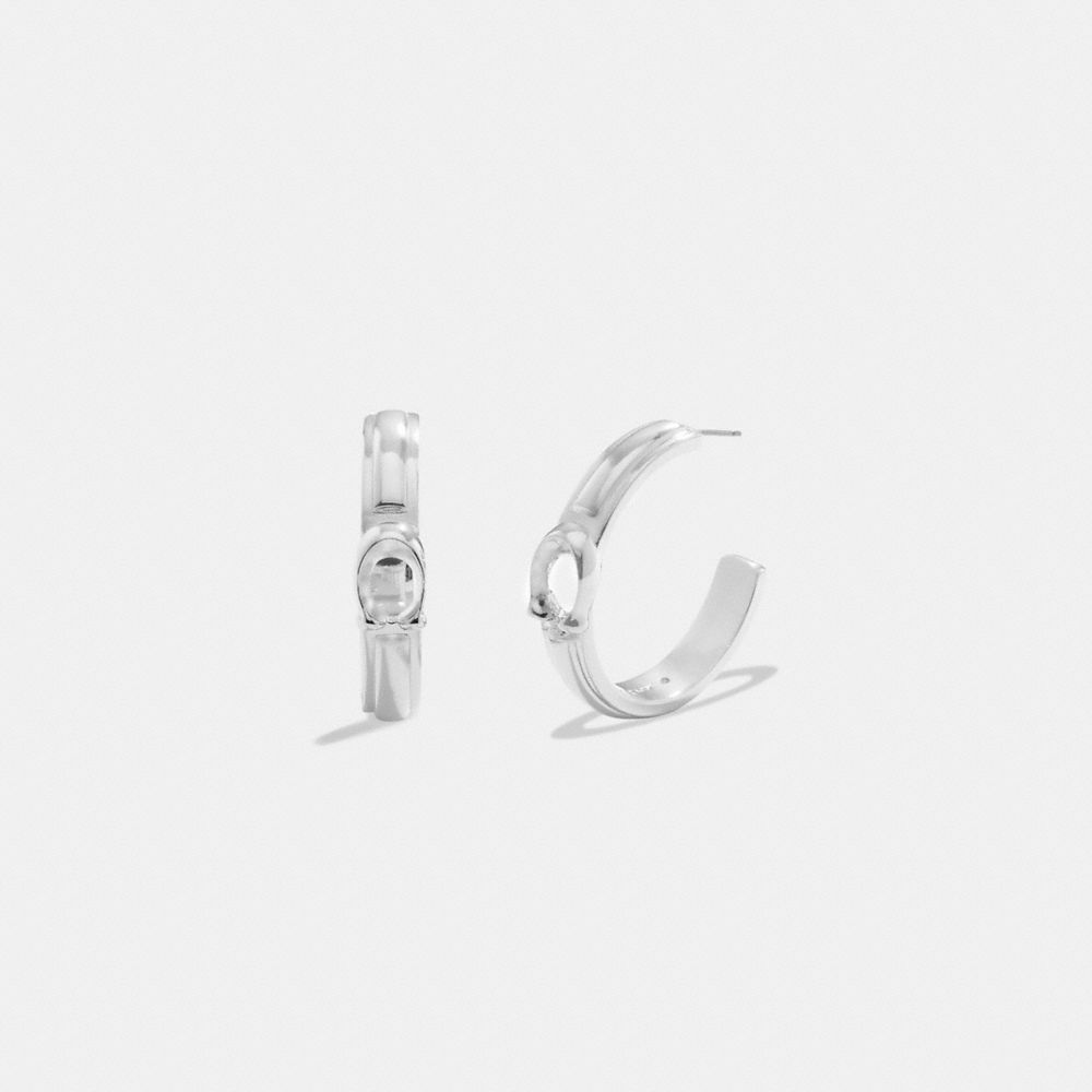 Női COACH® Tabby Hoop Earring Titán | HUWNK566