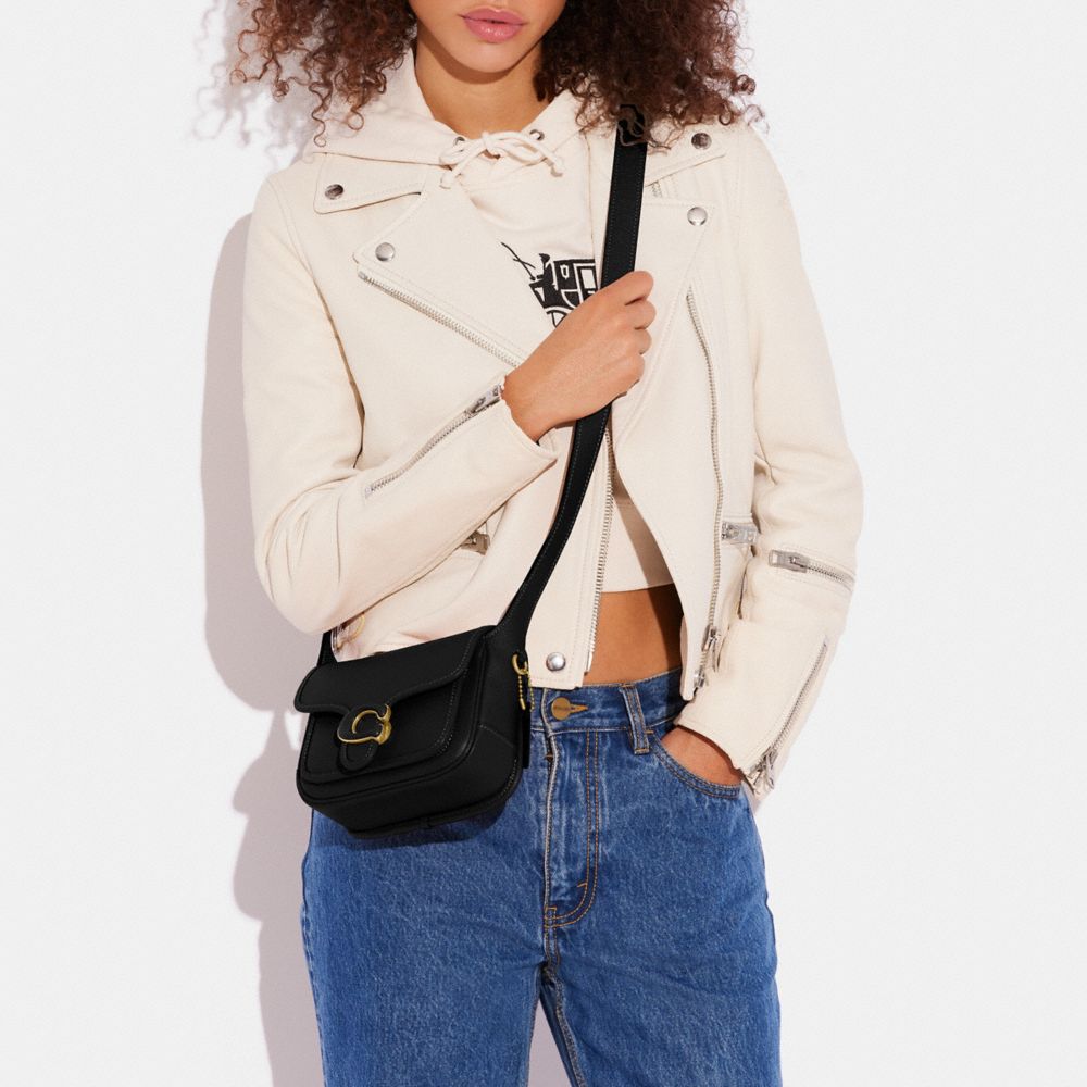 Női COACH® Tabby Messenger 19 Crossbody Táska Fekete | HUKOL810