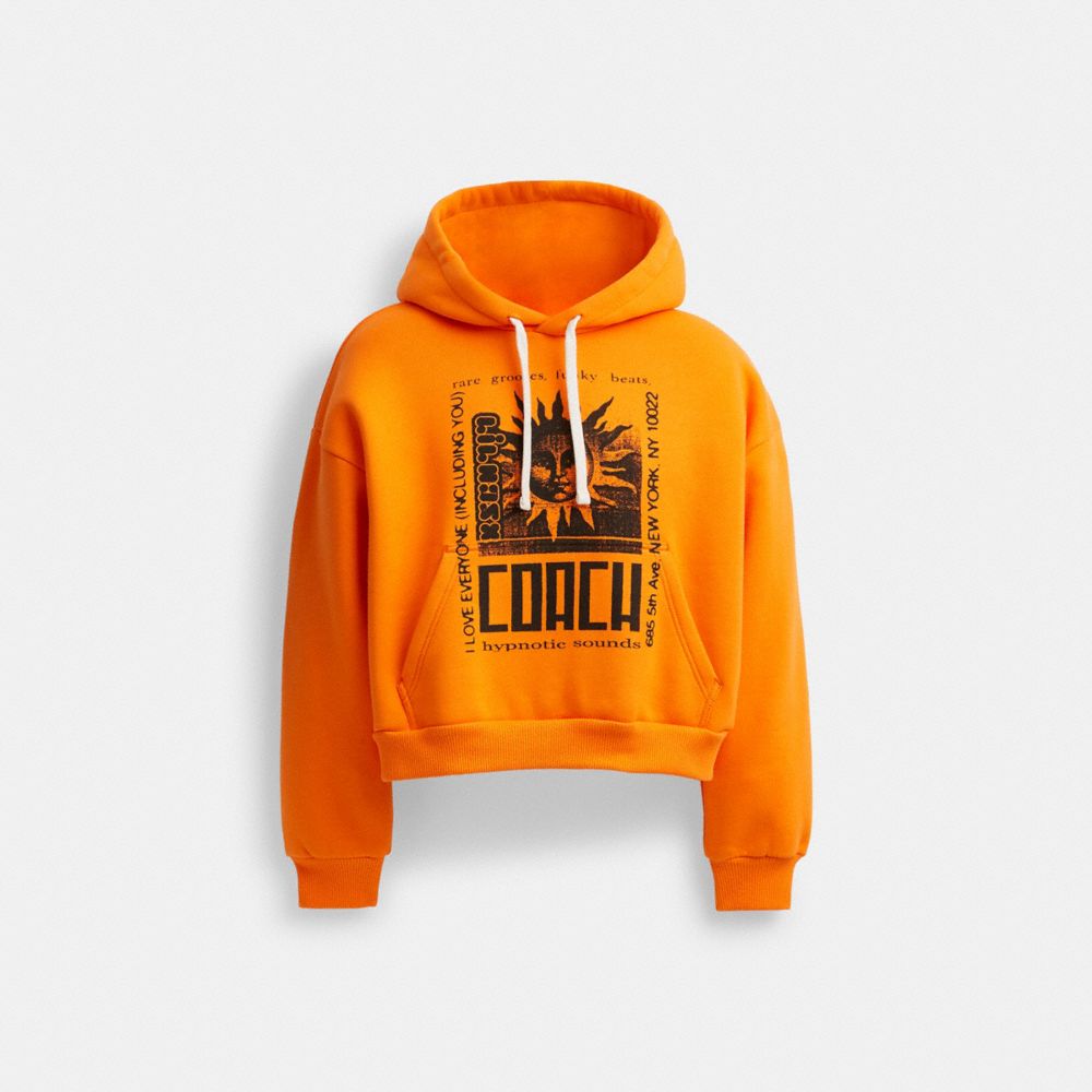 Női COACH® The Lil Nas X Drop Cropped Pullover Kapucnis Pulóver Narancssárga | HUAHO422