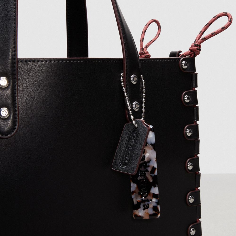 Női COACH® The Re Laceable: Medium Tote Fekete | HUFDL945