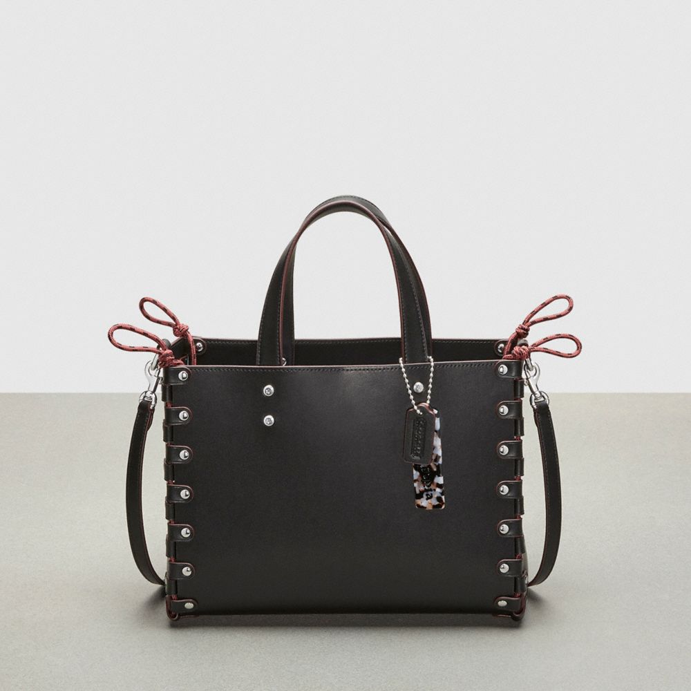 Női COACH® The Re Laceable: Medium Tote Fekete | HUFDL945