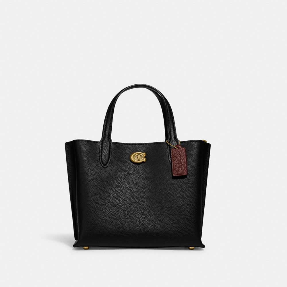 Női COACH® Willow 24 Tote Fekete | HULIB950