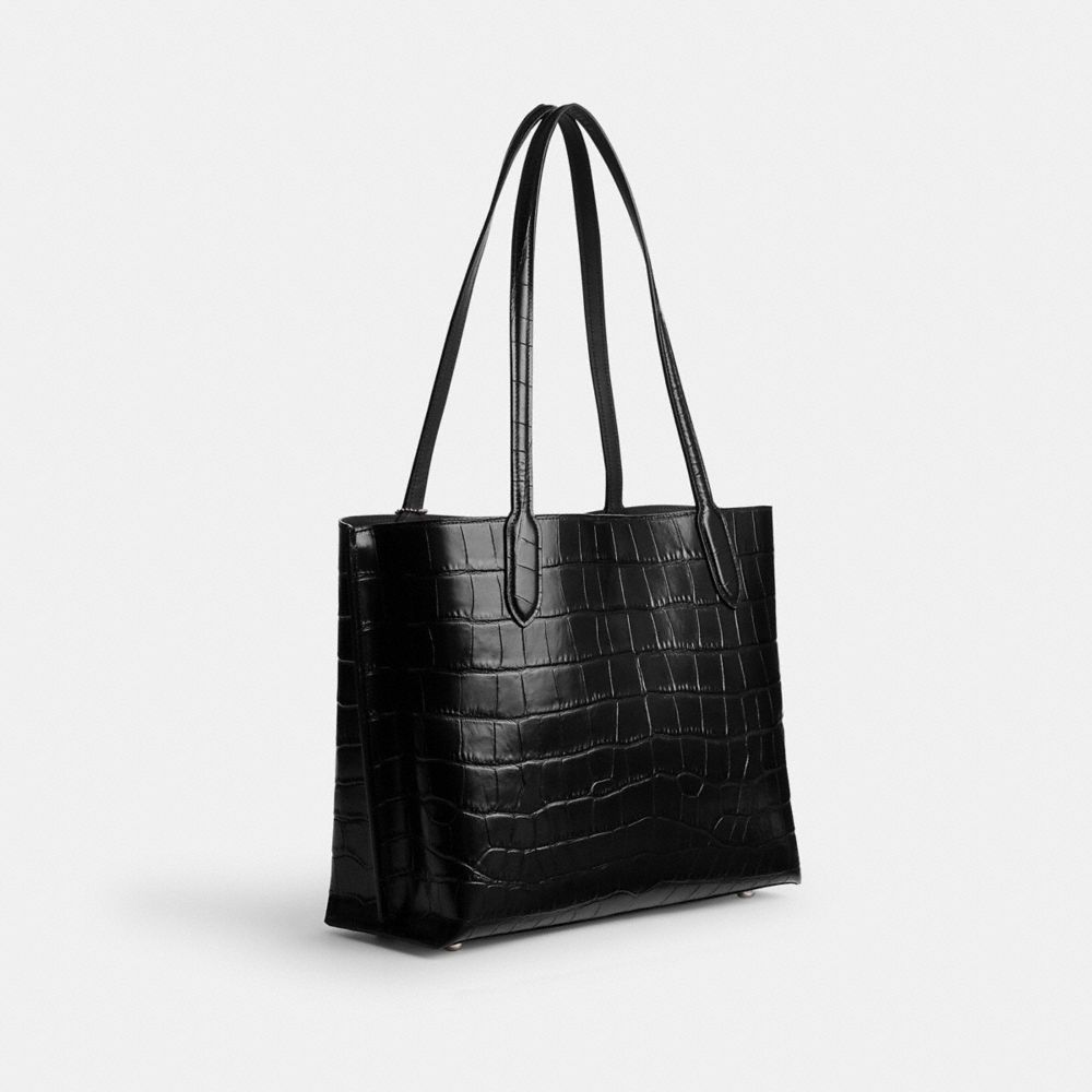 Női COACH® Willow Tote Titán Fekete | HUJPC948